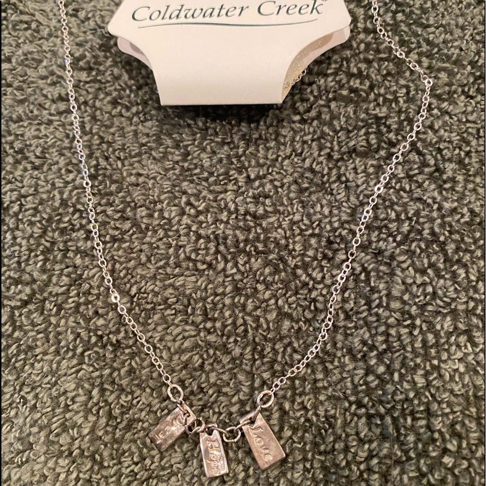 Coldwater Creek charm necklace 16” sterling silver